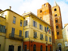 View Of The Town Of Albenga, Savona, Italy