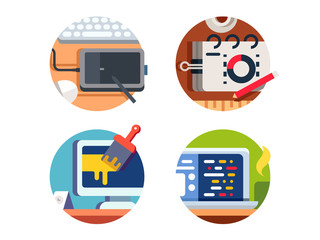 Wall Mural - computer software design