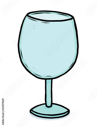wine glass / cartoon vector and illustration, hand drawn style