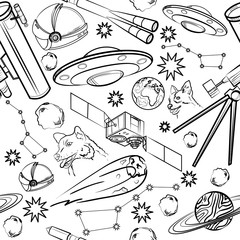 Wall Mural - pattern with space elements