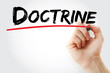 © dizain - Hand writing Doctrine with marker, concept background