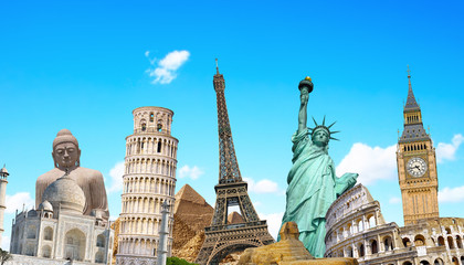 Wall Mural - famous landmarks of the world