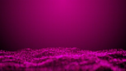 Wall Mural - vector pink waves with light showing through. opening intro title animation rippling waters. smooth 