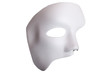 White Scary Halloween mask isolated on white background.
