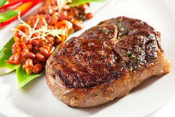 Poster - Beef Steak with Red Bean Garnish