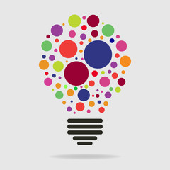 Wall Mural - Abstract light bulb icon. Vector illustration.