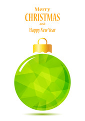 Sticker - green christmas ball