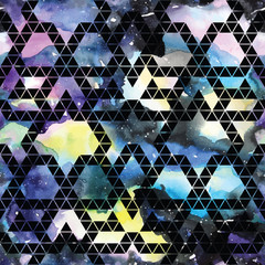 Sticker - Tribal galaxy seamless pattern.