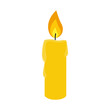Flat icon candle. Vector illustration.
