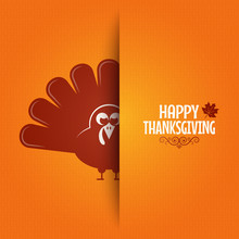 Thanksgiving Turkey Greeting Card Background
