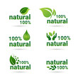 © mast3r - Eco Friendly Organic Natural Product Web Icon Set Green Logo Collection Flat Vector Illustration