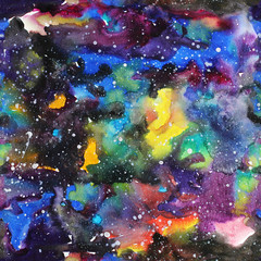 watercolor galaxy illustration.