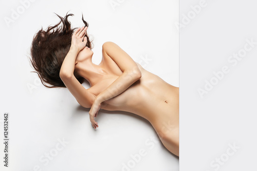 Plakat piękna dziewczyna nagie ciało