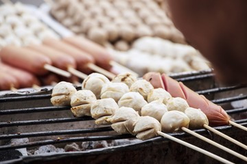 Meat ball street food in Thailand