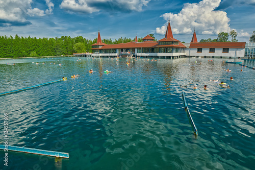 Heviz Thermal Lake with Hot Water in Hungary Canvas