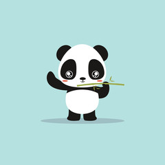 Poster - abstract cute panda