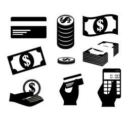 Poster - save the money financial icons design vector illustration eps 10