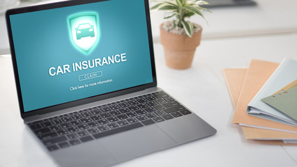 Wall Mural - car insurance accident property protection concept
