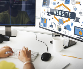 Wall Mural - website www connection internet online concept