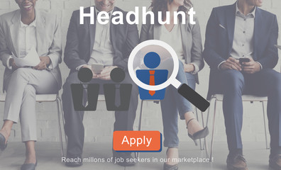 Wall Mural - Headhunt Recruitment Scouting Hiring Employment Concept