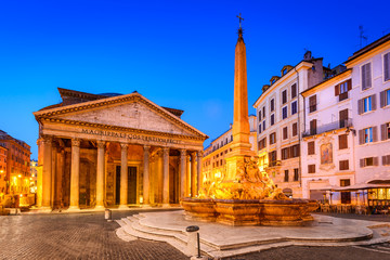 Wall Mural - Rome, Italy - Pantheon in the night