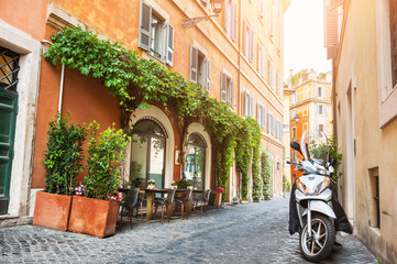 Wall Mural - Beautiful street in Rome, Italy.