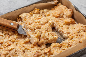 Wall Mural - apple pie with cottage cheese