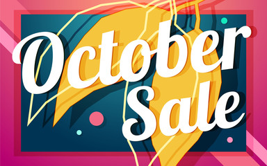 Canvas Print - October sale banner design.