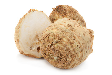 Wall Mural - Celery root on white