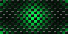 Black And Green Cubes Modern Background Illustration