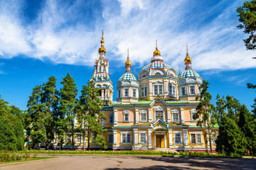 Sticker - Ascension Cathedral in Panfilov Park of Almaty, Kazakhstan