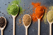 © Leszek Czerwonka - Herbs and spices on gray stone table