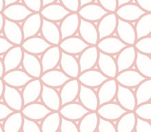 Seamless Vector Pink Ornament. Modern Geometric Pattern With Repeating Elements