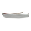 © 2dmolier - Wooden row boat on white. Top view. 3D illustration