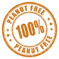 Wall Mural - Peanut free rubber stamp