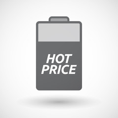 Poster - Isolated  battery icon with    the text HOT PRICE