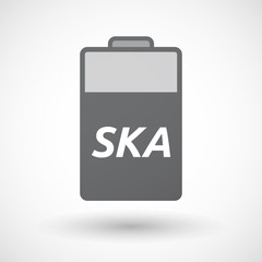 Poster - Isolated  battery icon with    the text SKA