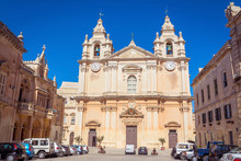 St. Paul's Cathedral In Mdina, Malta