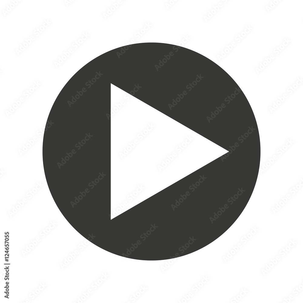 play movie button flat icon vector illustration design Stock Vector ...
