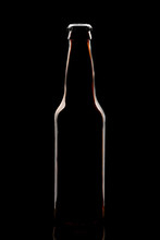 Silhouette Of Brown Beer Bottle