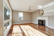 canvas print picture - Bright sunny empty living room interior