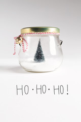 Poster - Ho Ho Ho message with Christmas tree