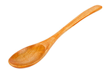 Wooden Spoon Isolated on White Background