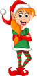 Christmas elf posing