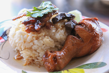 chicken leg with rice