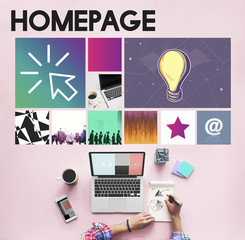 Wall Mural - website design ui software media www concept