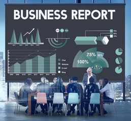 Sticker - Business Report Analytics Marketing Report Concept