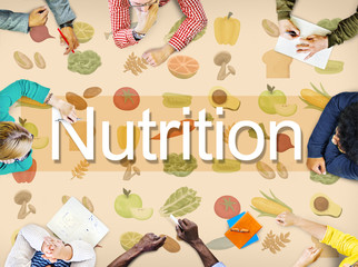 Wall Mural - Nutrition Food Diet Healthy Life Concept