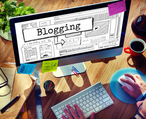 Canvas Print - Blogging Internet Online Connection Message Concept