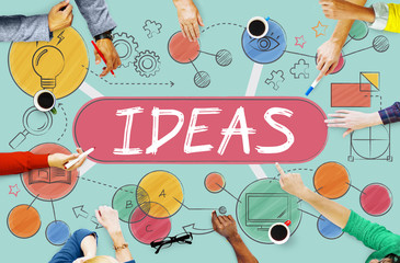 Wall Mural - ideas mission imagination icons vision concept